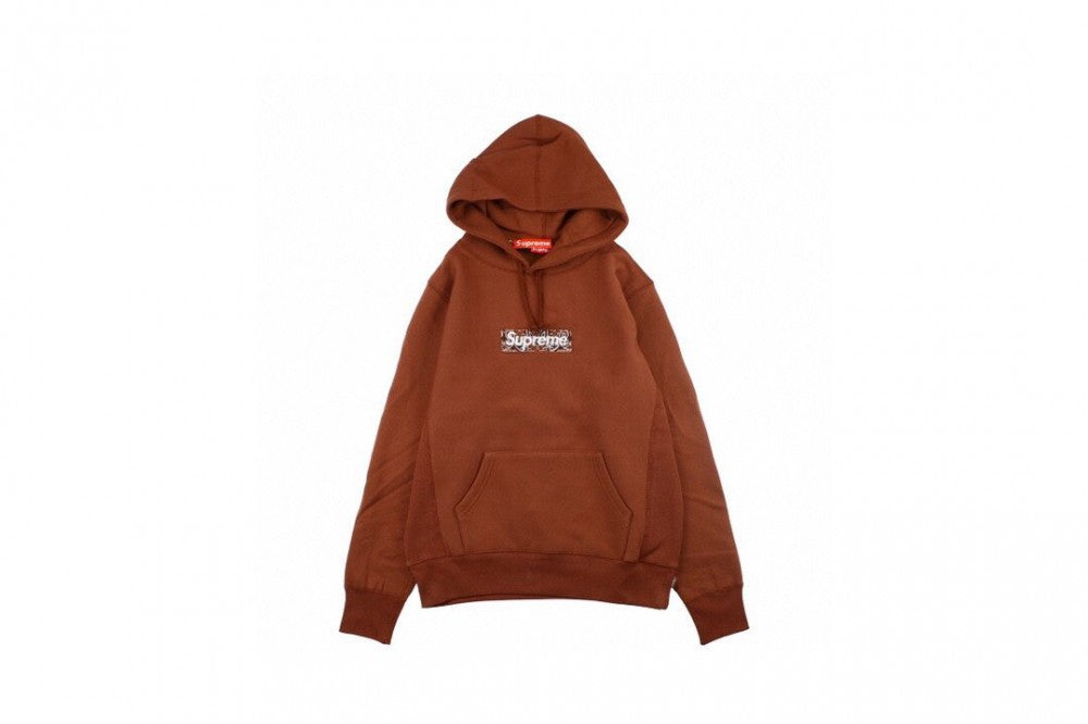 Supreme Bandana Box Logo Hooded Sweatshirt Dark Brown