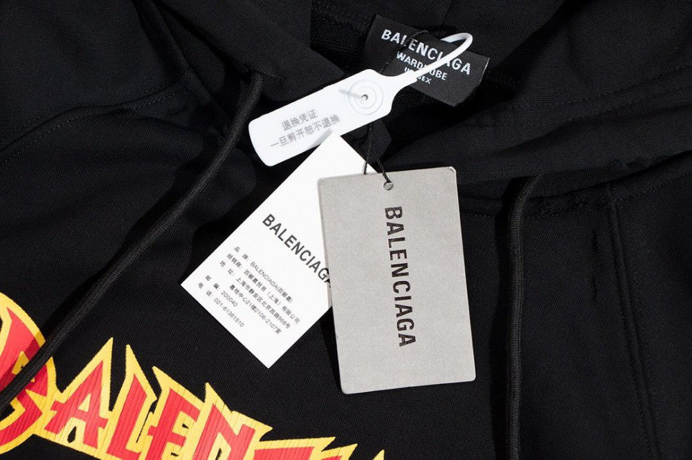 Balenciaga Metal Vintage Hoodie Black Me