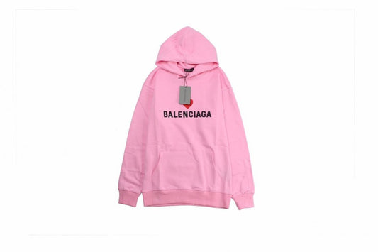 Balenciaga hoodie with embroidered heart and logo