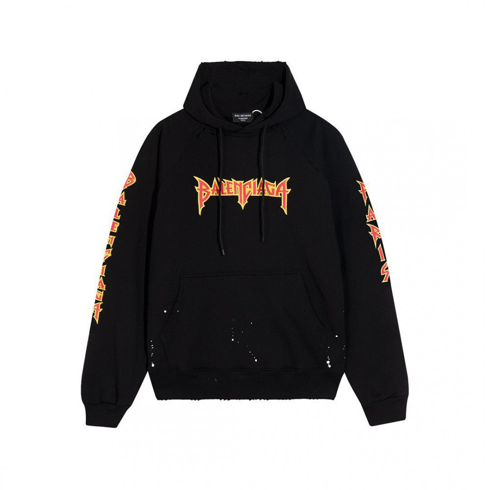 Balenciaga Metal Vintage Hoodie Black Me