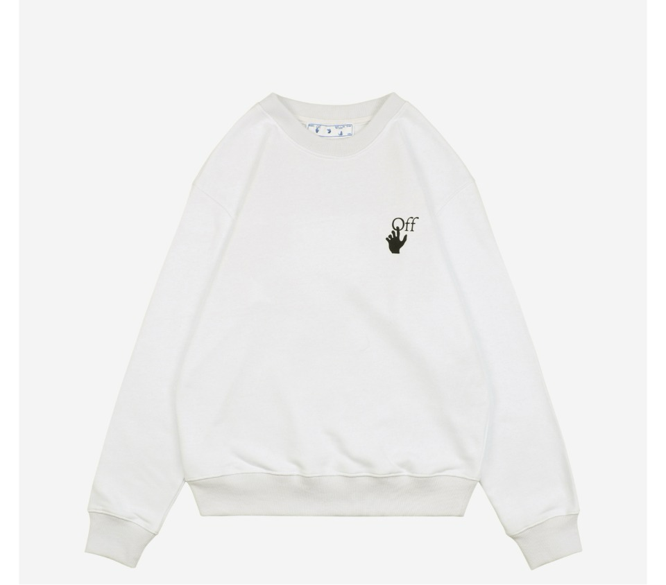 OFF-WHITE Degrade Arrow Slim Crewneck Sweatshirt White/black