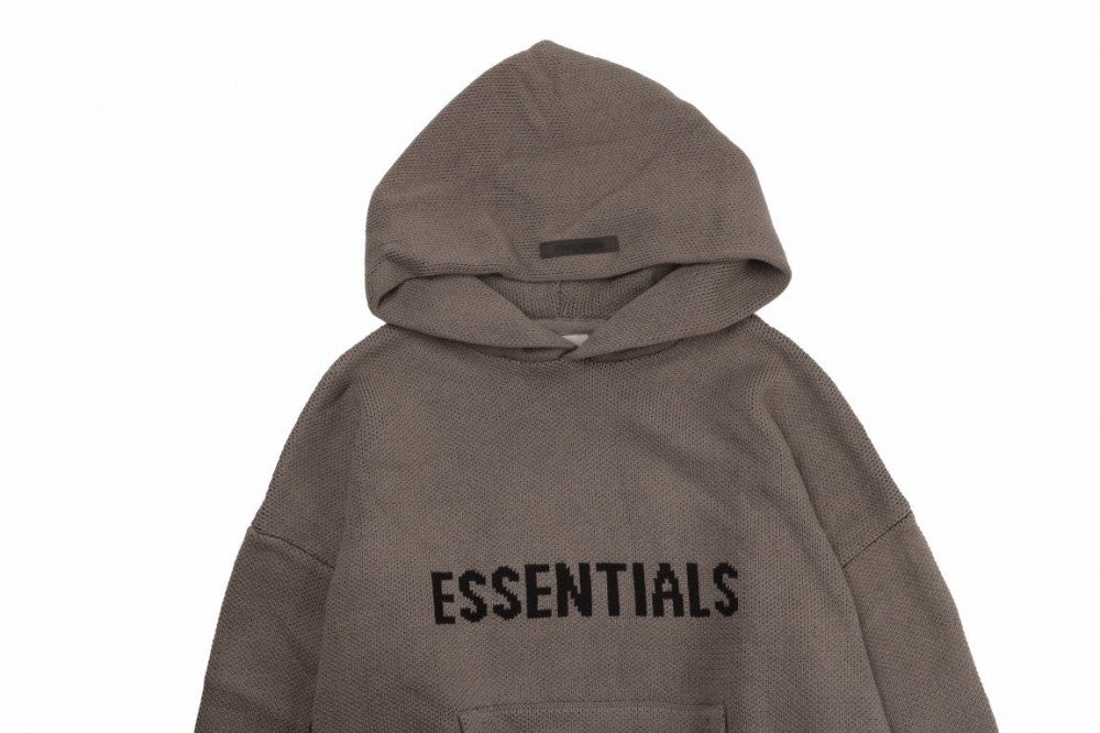 Fear of God Essentials Knit Hoodie 'Taupe'