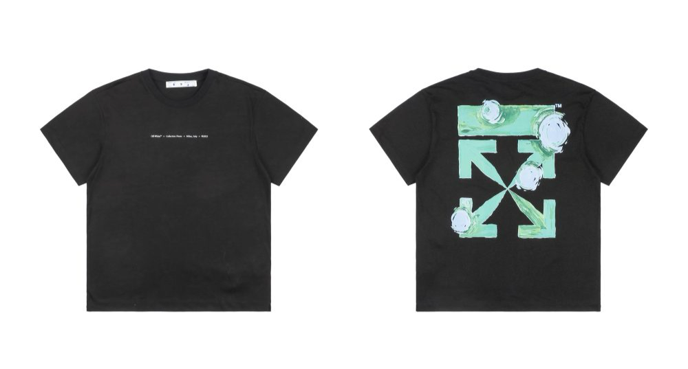 OFF White Tee Environmental green arrow T-Shirt