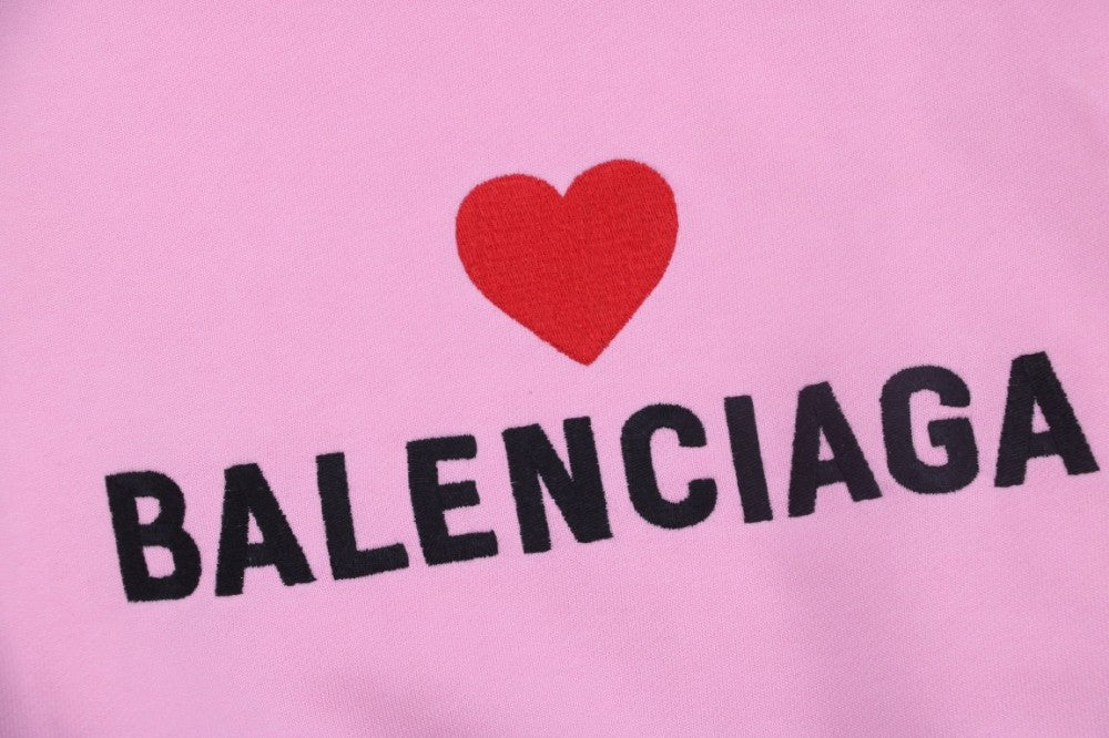 Balenciaga hoodie with embroidered heart and logo