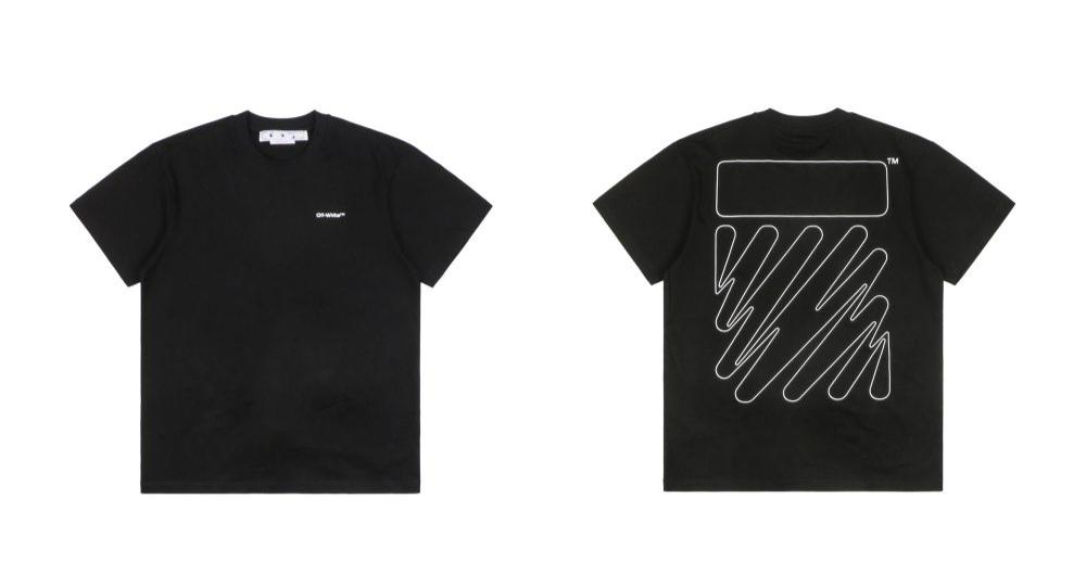 OFF-WHITE Wave Outline Diag Slim T-Shirt