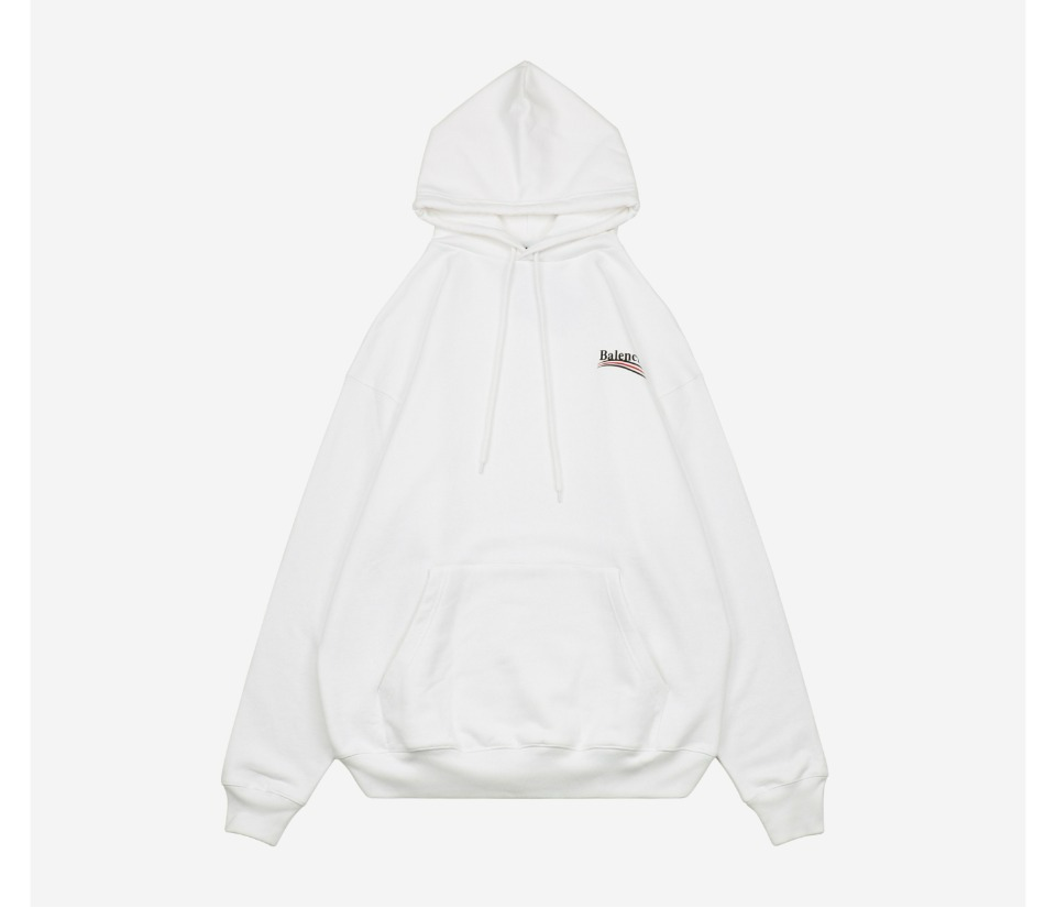 POLITICAL CAMPAIGN HOODIE IN WHITE BALENCIAGA