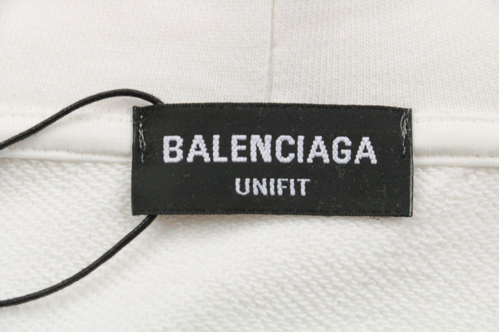 Balenciaga Drip Peace Hoodie Large Fit 'White'