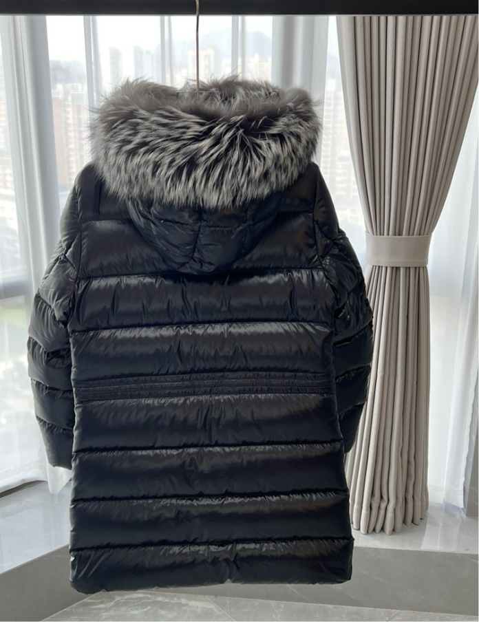 Aphrotiti Metallic Cinched Waist Down Coat Jacket Moncler