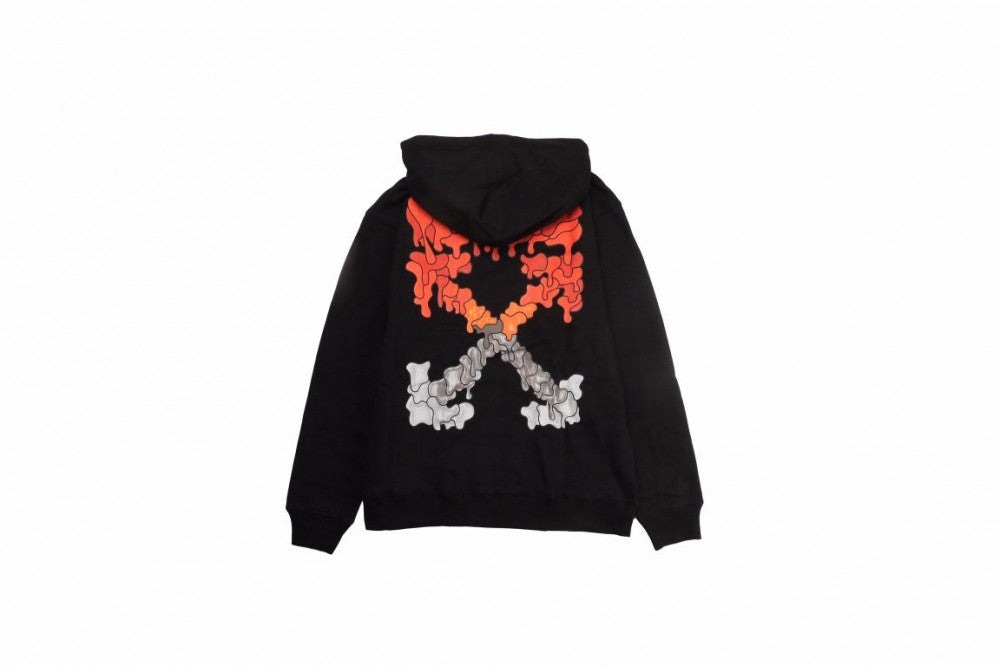 OFF-WHITE MARKER HOODIE BLACK/RED