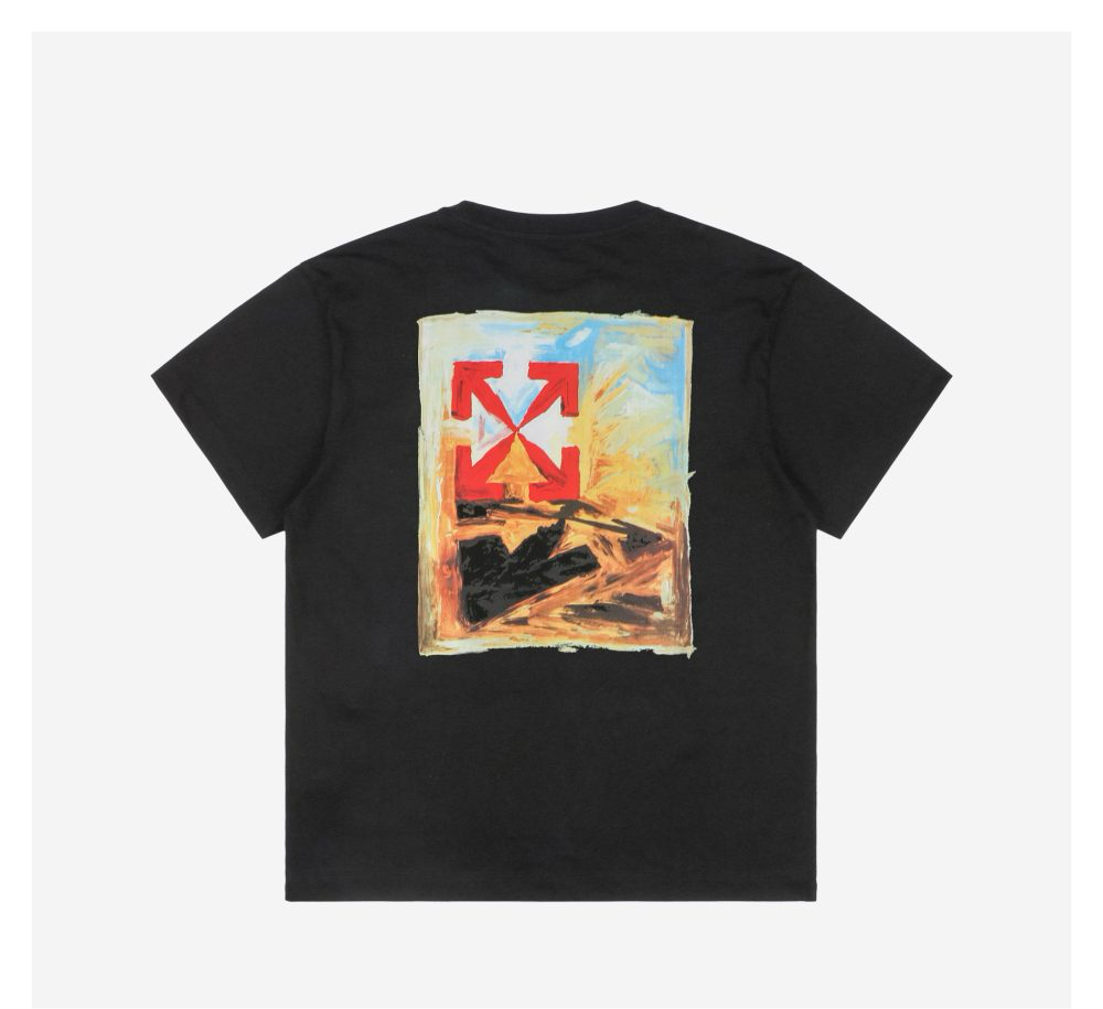 OFF-WHITE Arrow On Canvas Print Tee T-Shirt