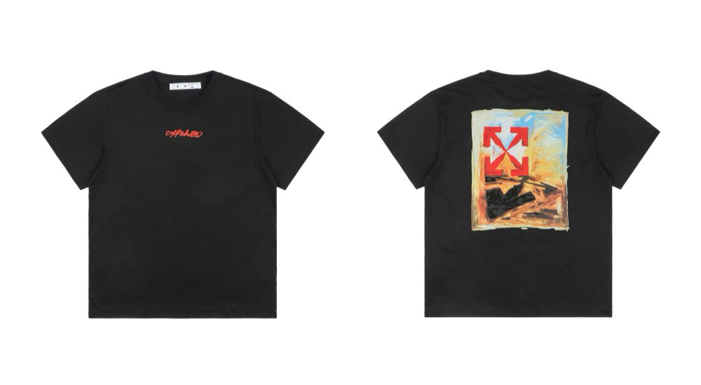 OFF-WHITE Arrow On Canvas Print Tee T-Shirt