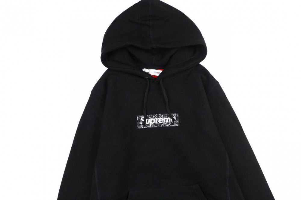 Supreme Bandana Box Logo Hooded Sweatshirt Black