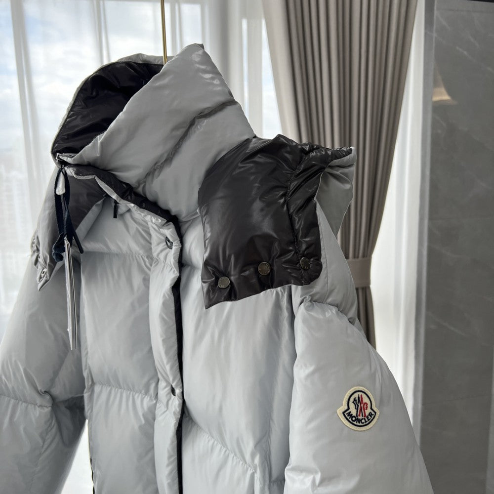 Classic Square Design Moncler Short Bread Down Jacket with Hood