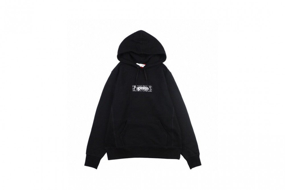 Supreme Bandana Box Logo Hooded Sweatshirt Black