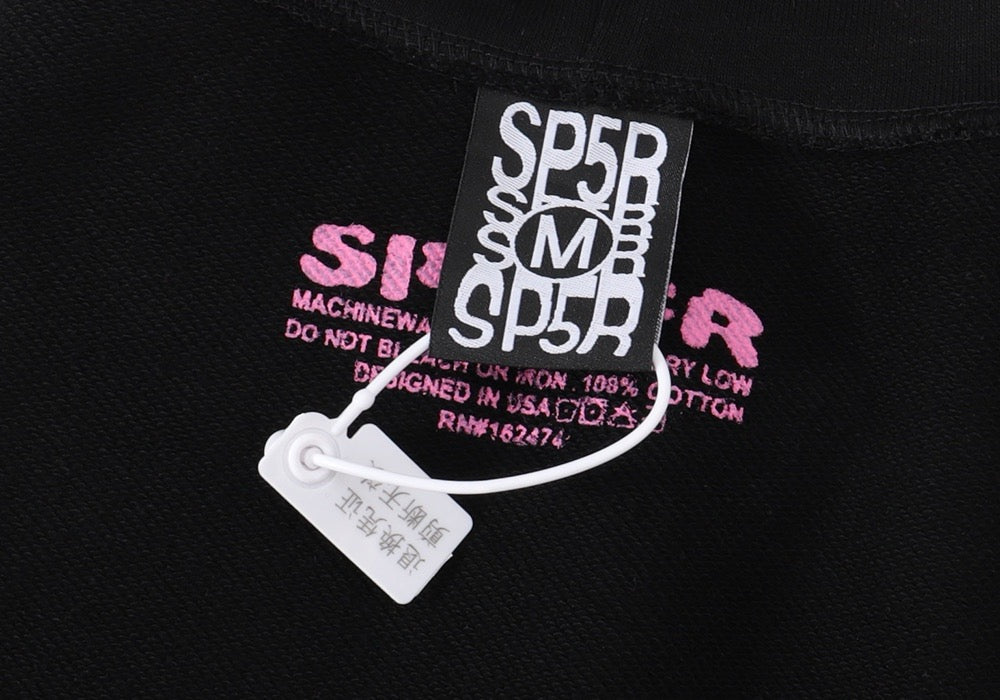 Spider Worldwide Black and Pink Hoodie