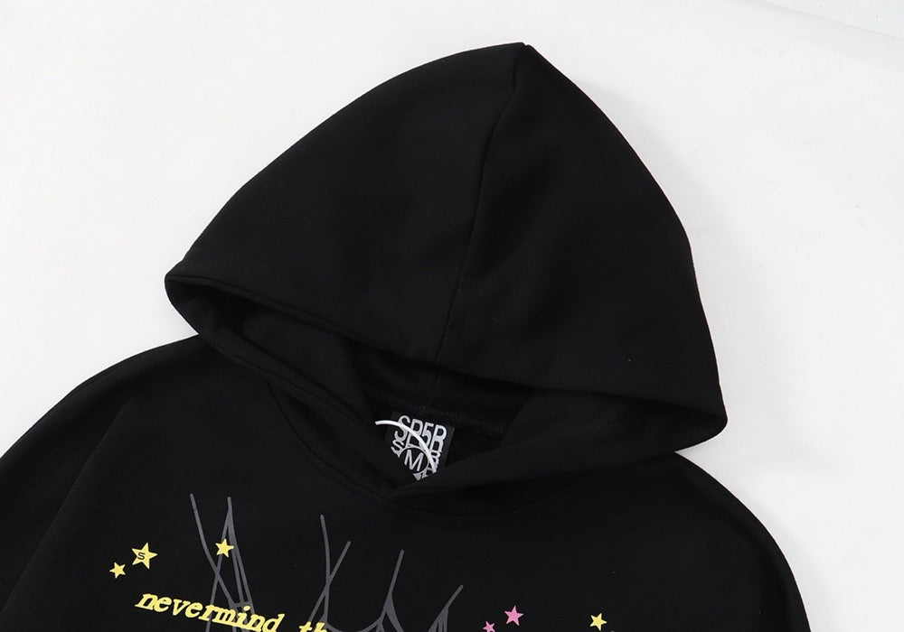 Spider Worldwide Black and Pink Hoodie