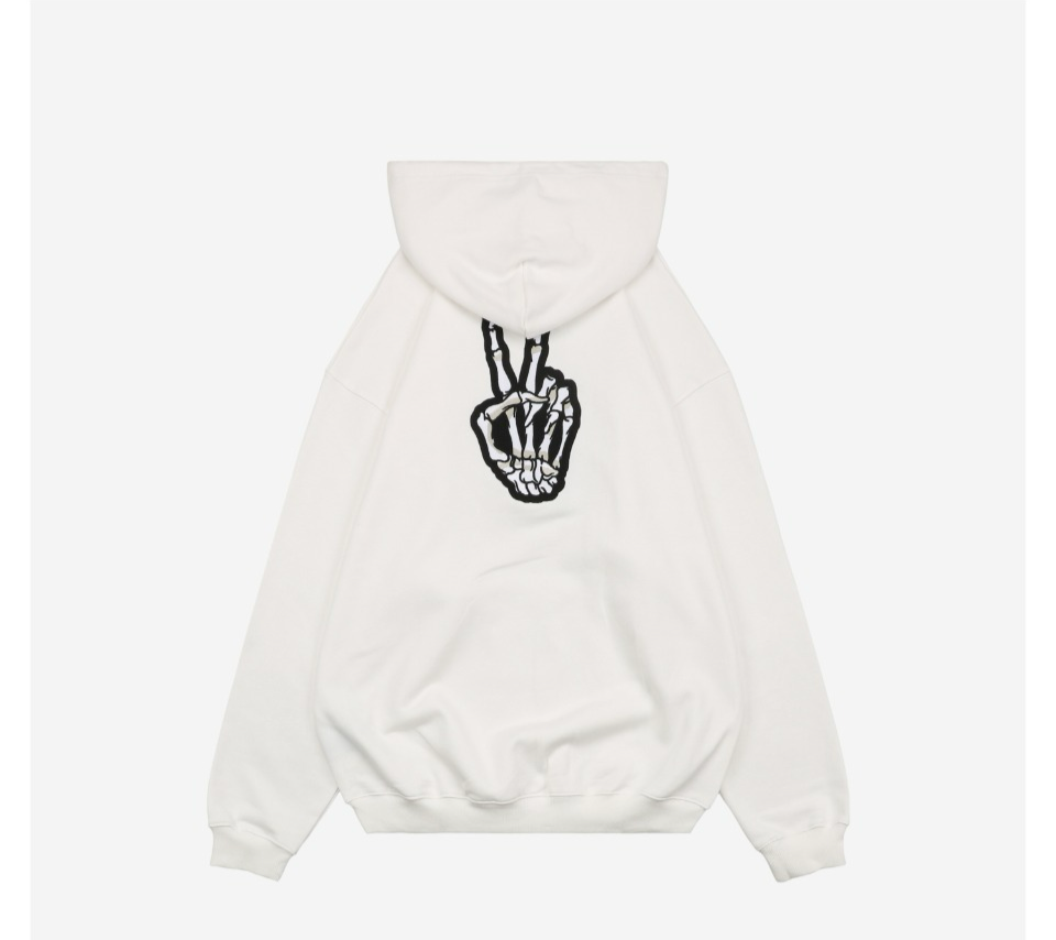 Balenciaga Drip Peace Hoodie Large Fit 'White'