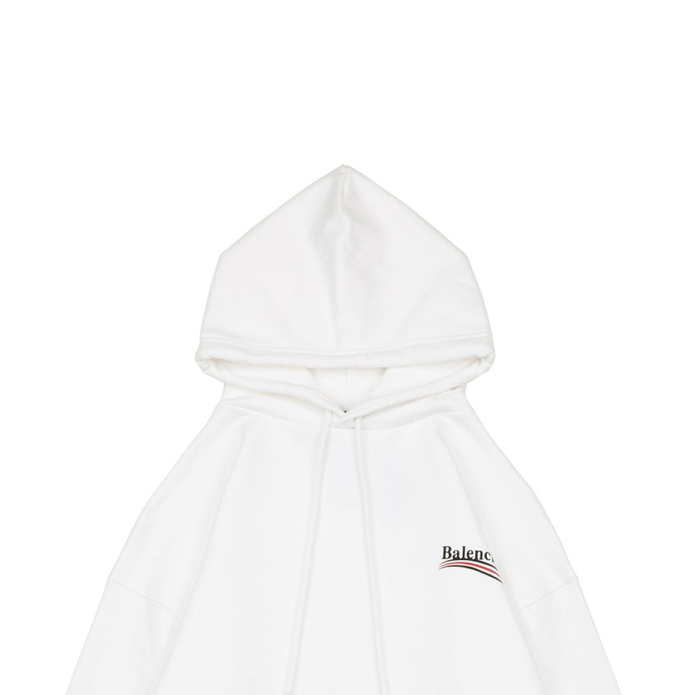 POLITICAL CAMPAIGN HOODIE IN WHITE BALENCIAGA